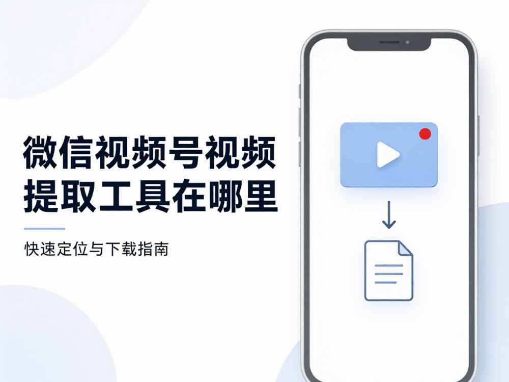 微信视频号视频提取工具在哪里