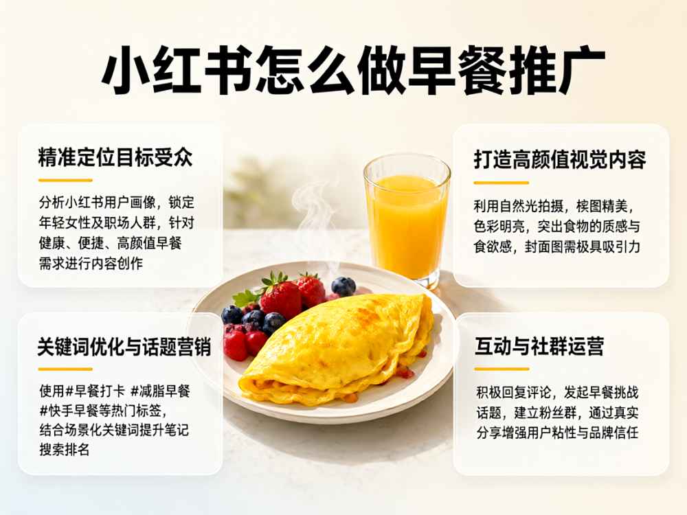 小红书怎么做早餐推广