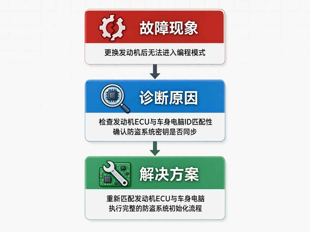 换发动机后无法编程怎么办